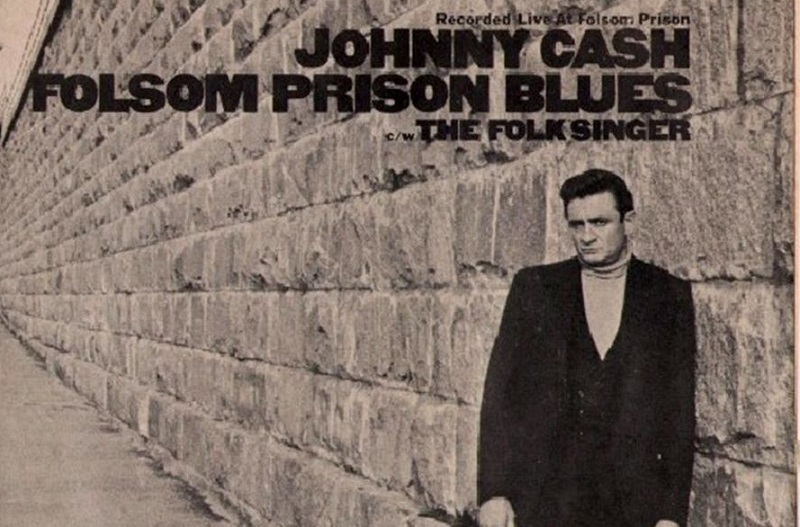 Johnny Cash "Folsom Prison Blues" 7 inch Album Cover